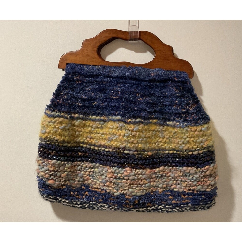 Crochet Handbag Chic Multi Colored Fun Throw Bag